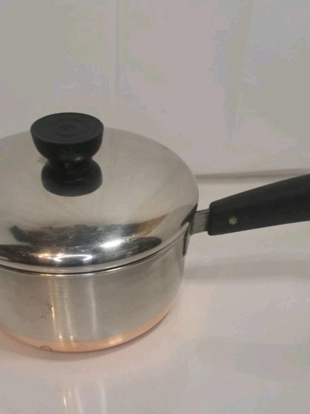 VINTAGE Revere Ware 2.5 qt Copper Bottom Saucepan w/Lid Riverside CA